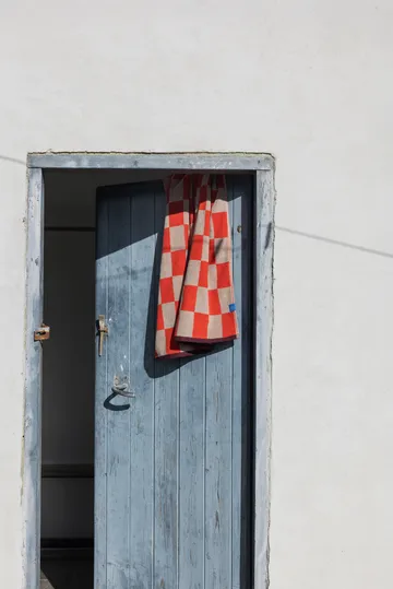 Retro håndkle - Dark orange, 50x90 cm - Mette Ditmer