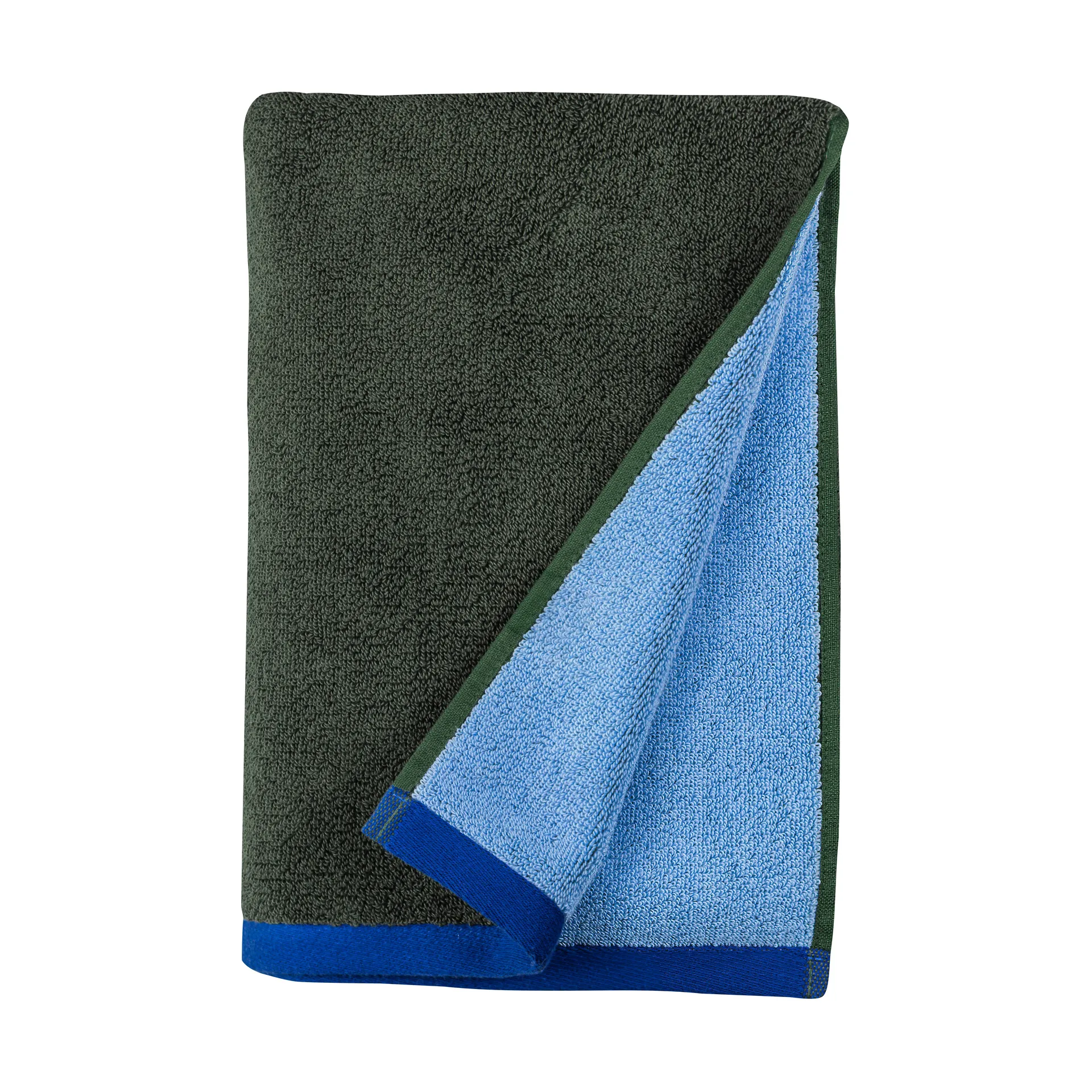 Soft gjestehåndkle 40x55 cm 2-pack, Dark olive-light blue Mette Ditmer
