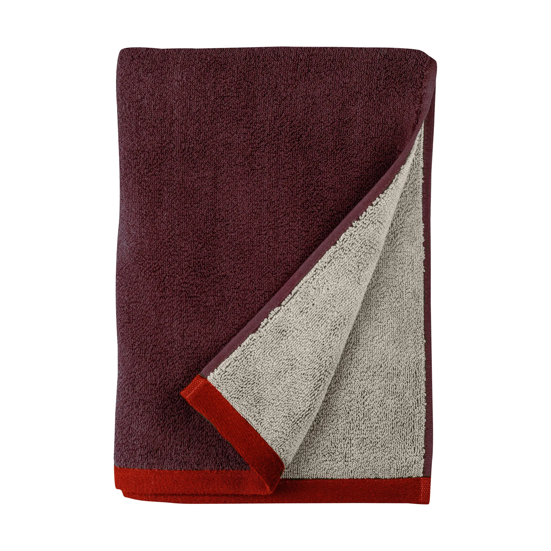 Soft håndkle 50x90 cm, Grey-Red (grå-rød), 50x90 cm Mette Ditmer