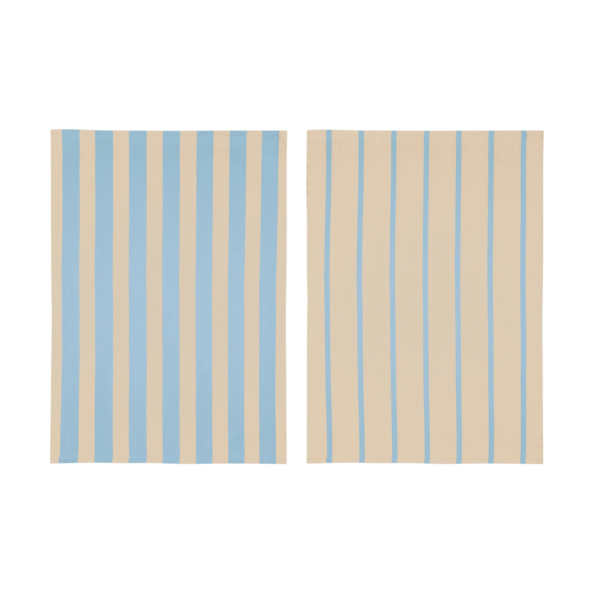 Stripes kjøkkenhåndkle 50x70 cm 2-pakning, Blue-Beige (blå-beige), 50x70 cm Mette Ditmer
