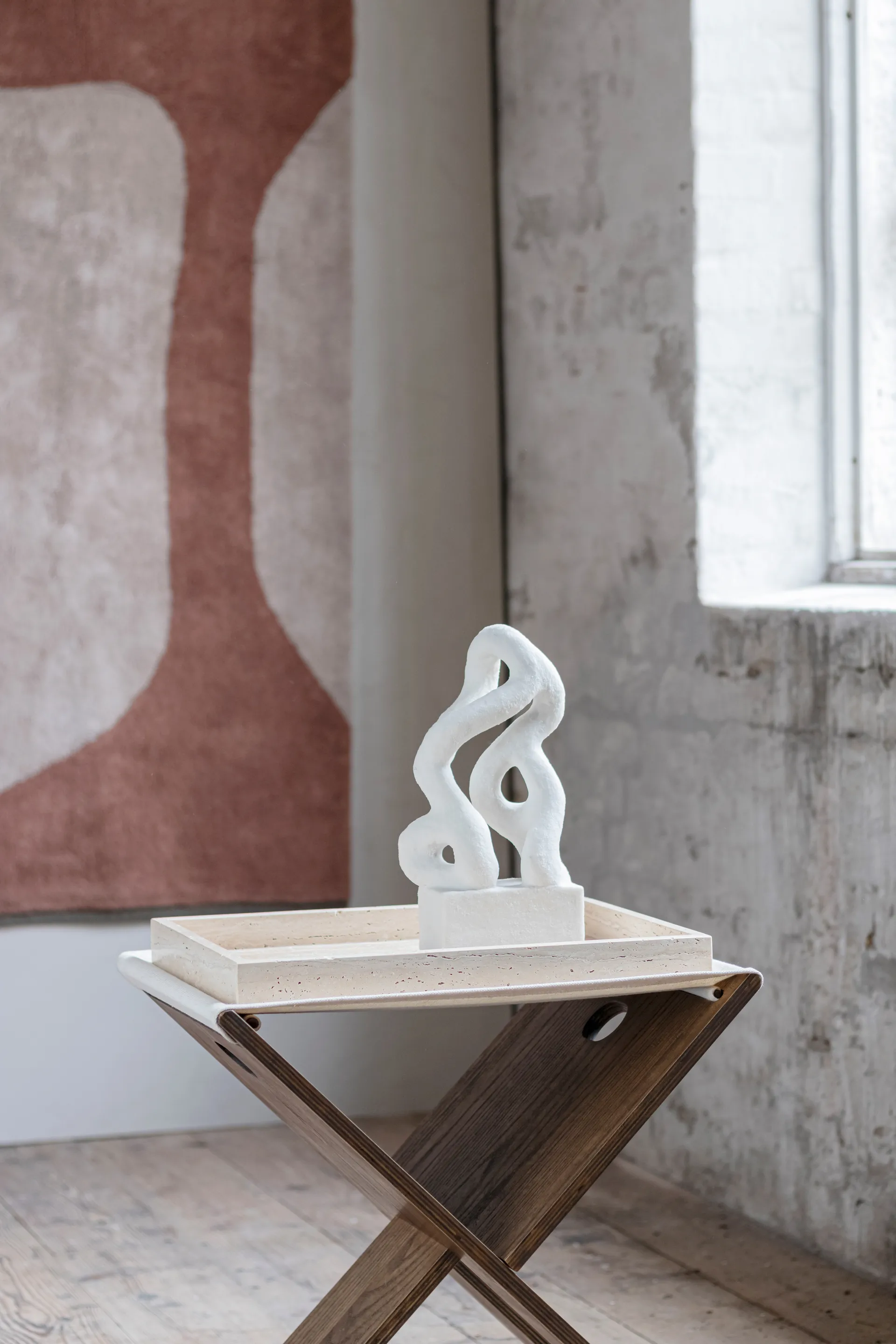 Travertin dekorasjonsbrett 30x40 cm, Linen Mette Ditmer