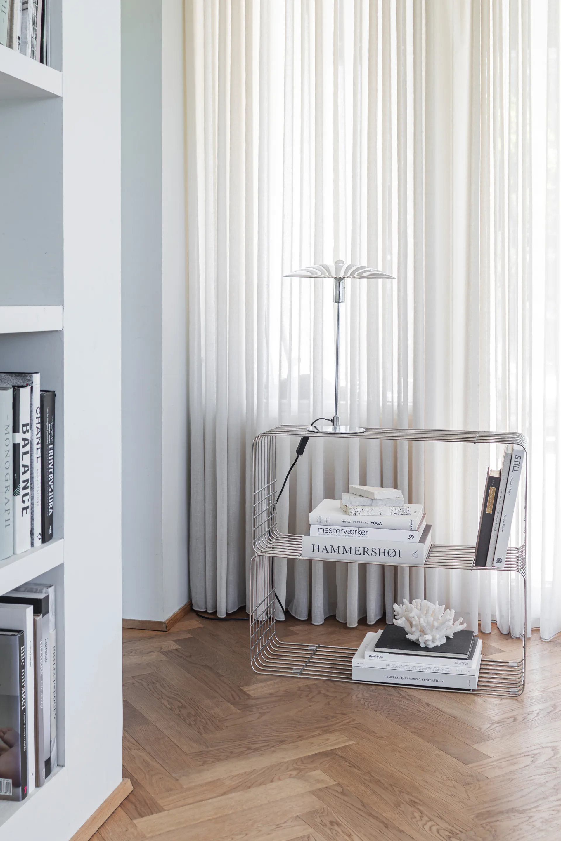 Wire hylle 31x70x26 cm, Chrome Mette Ditmer