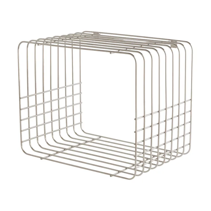 Wire hylle - Short, chrome, 26x38x30,5 cm - Mette Ditmer