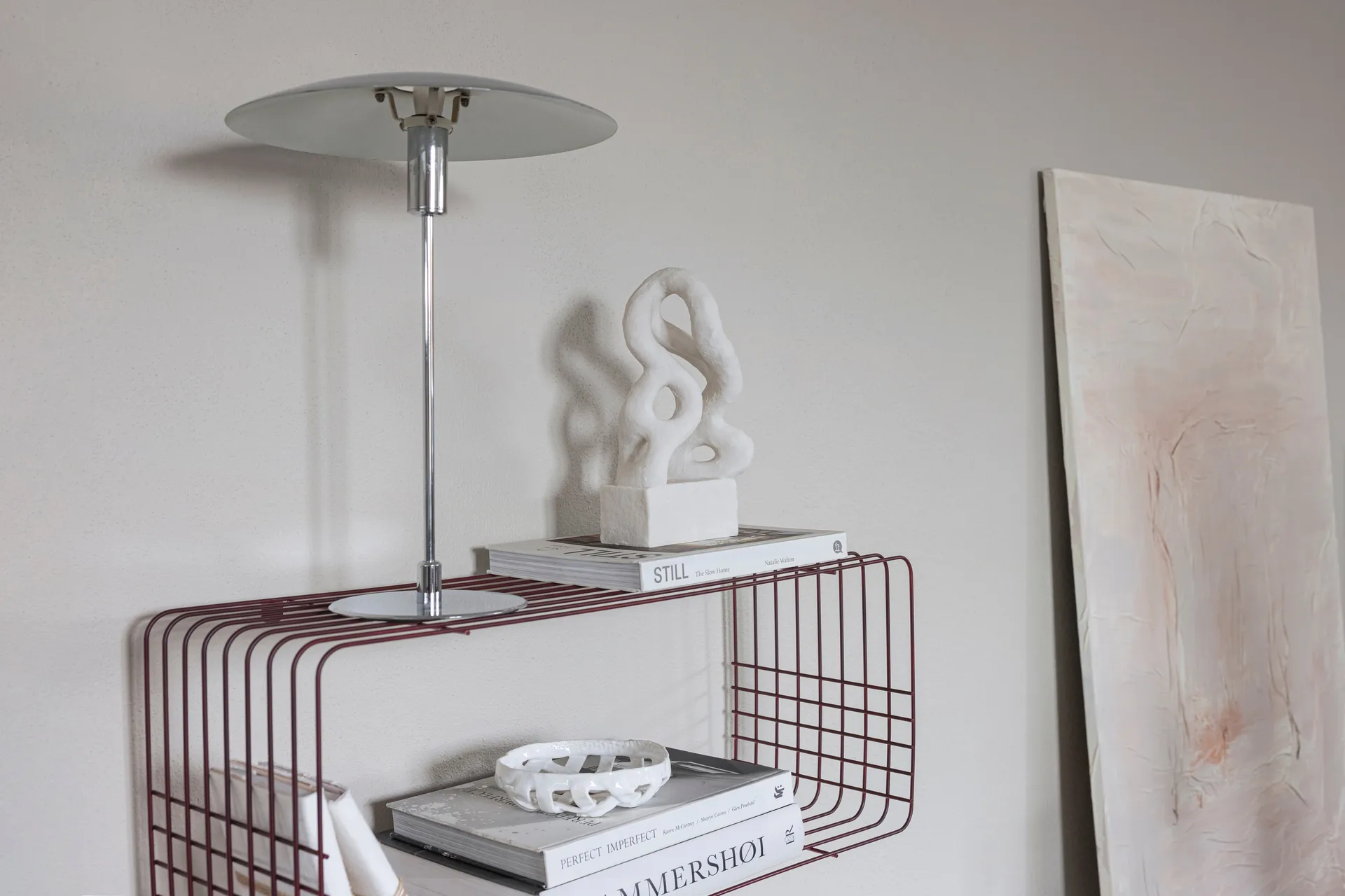 Wire hylle, Wine, 31x70x26 cm Mette Ditmer