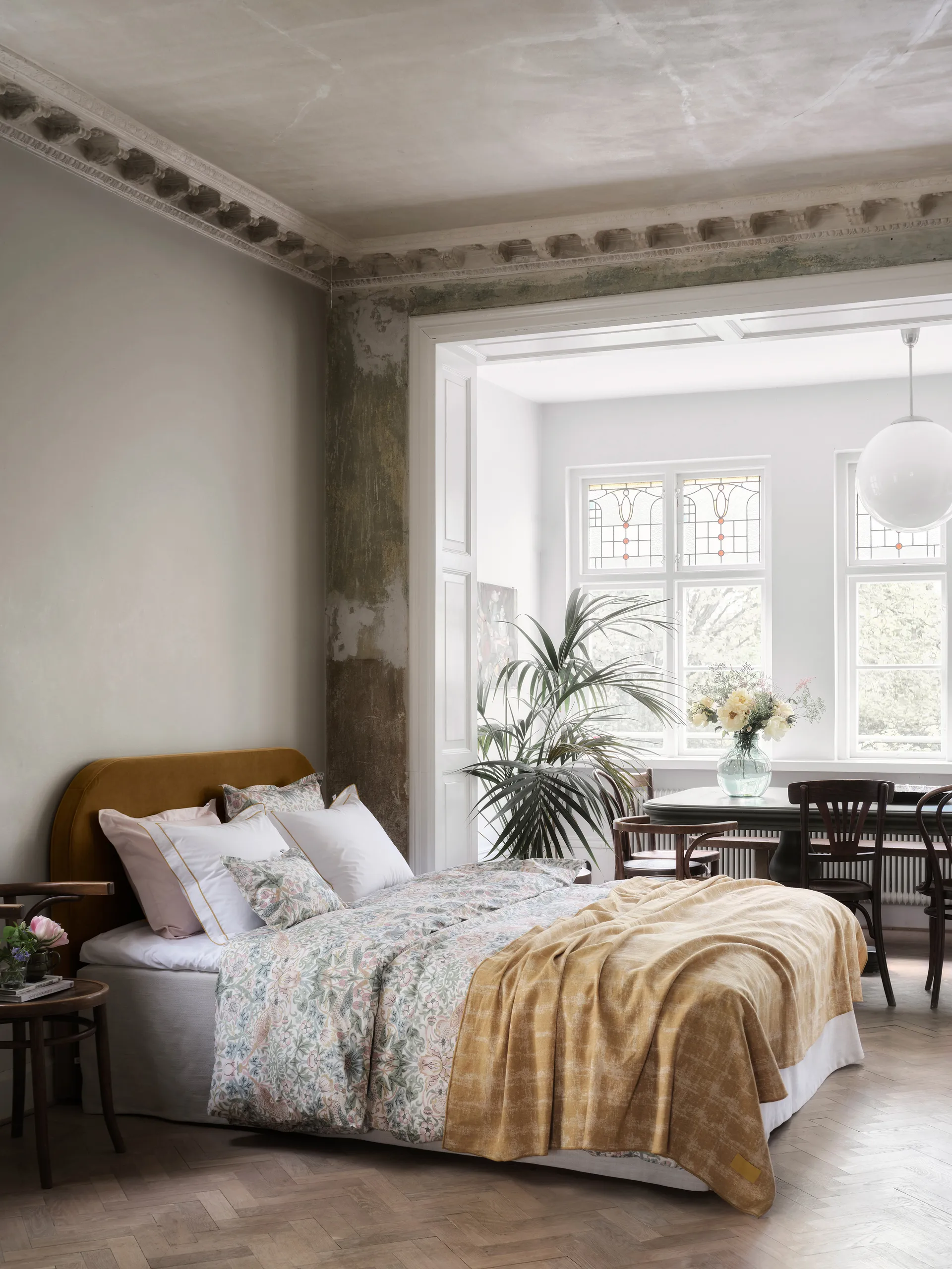 Morris & Co. Strawberry Thief Dynetrekk, Grønn, 150x210 cm Mille Notti