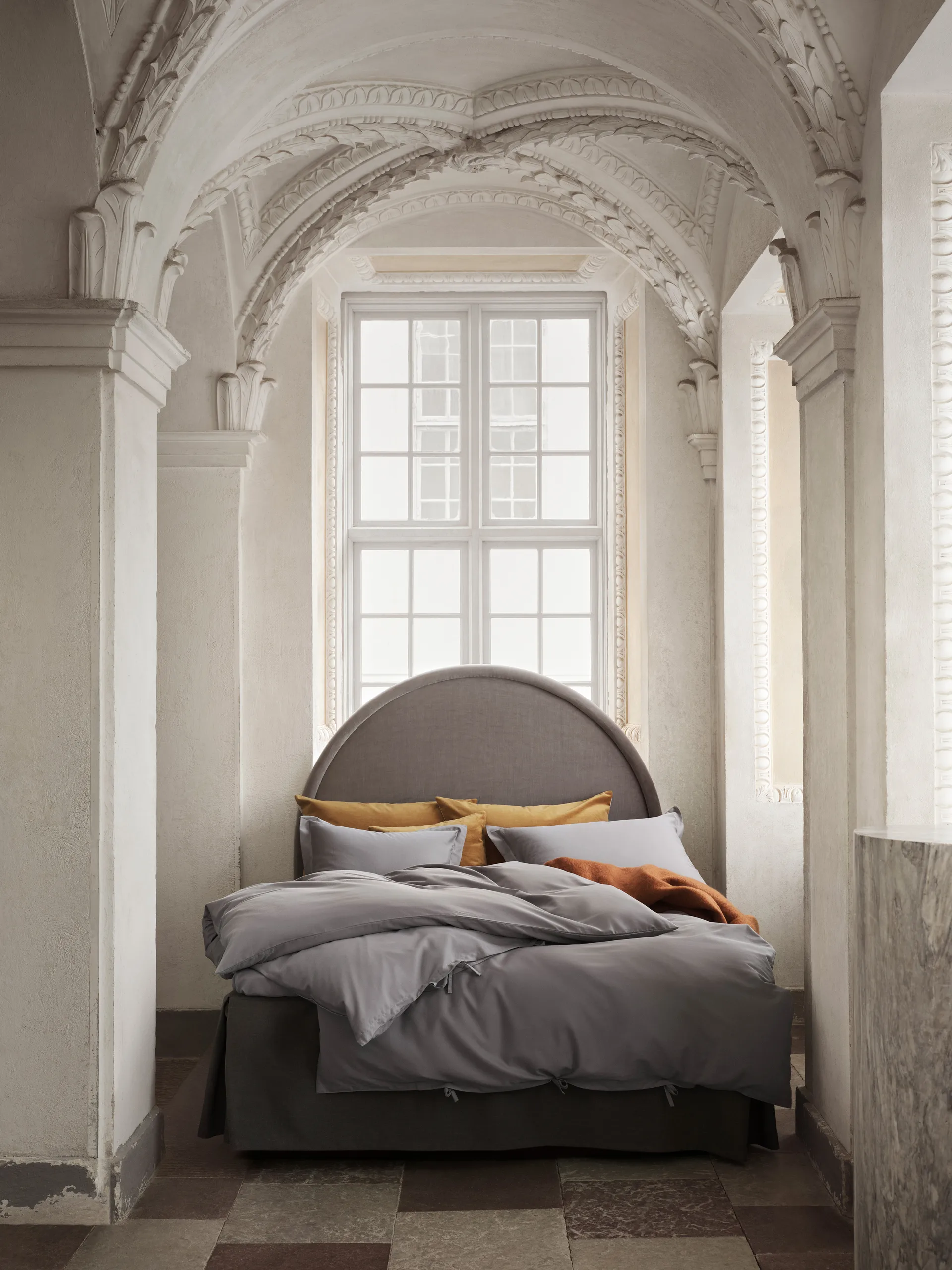 Satina Dynetrekk, Grå, 150 x 210 cm Mille Notti