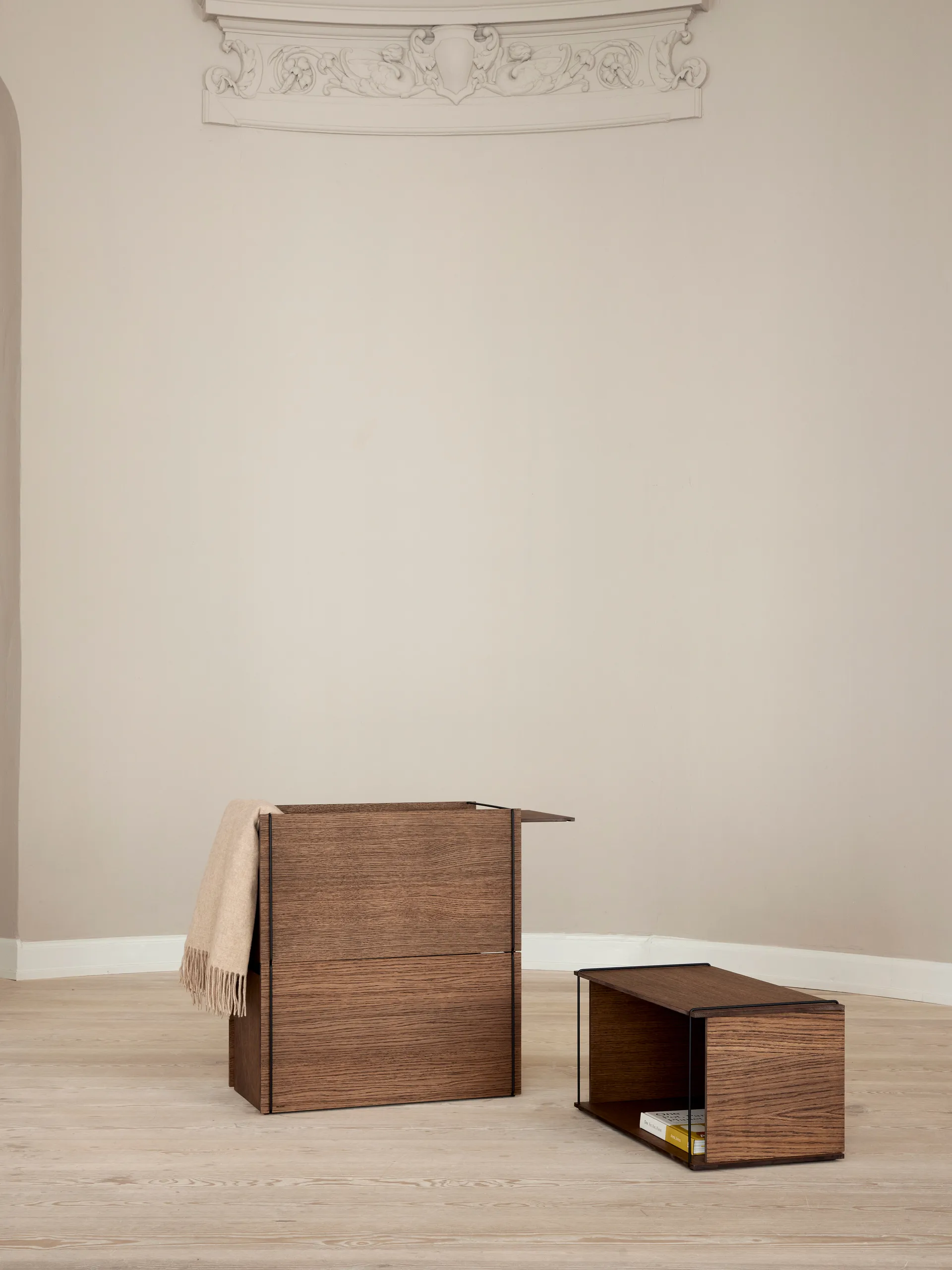 Lokk til oppbevaringsboks 28x60 cm, Smoked oak MOEBE