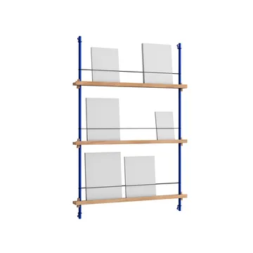 Magazine Shelving avisstativ - Eik-deep blue, 85x115x7 cm, MS.115.1 - MOEBE