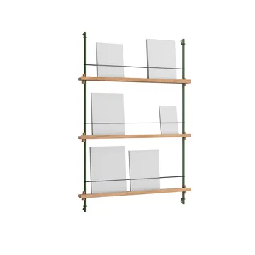 Magazine Shelving avisstativ - Eik-pine green, 85x115x7 cm, MS.115.1 - MOEBE