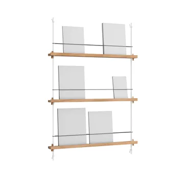 Magazine Shelving avisstativ - Eik-white, 85x115x7 cm, MS.115.1 - MOEBE