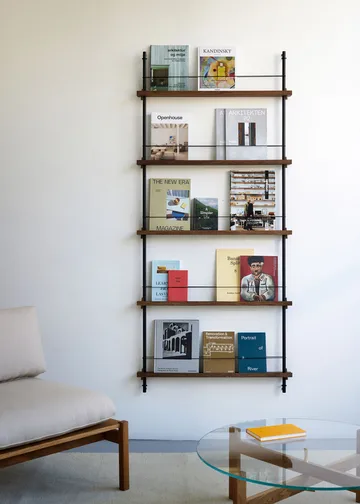 Magazine Shelving avisstativ - Eik-white, 85x180x7 cm, MS.180.1 - MOEBE