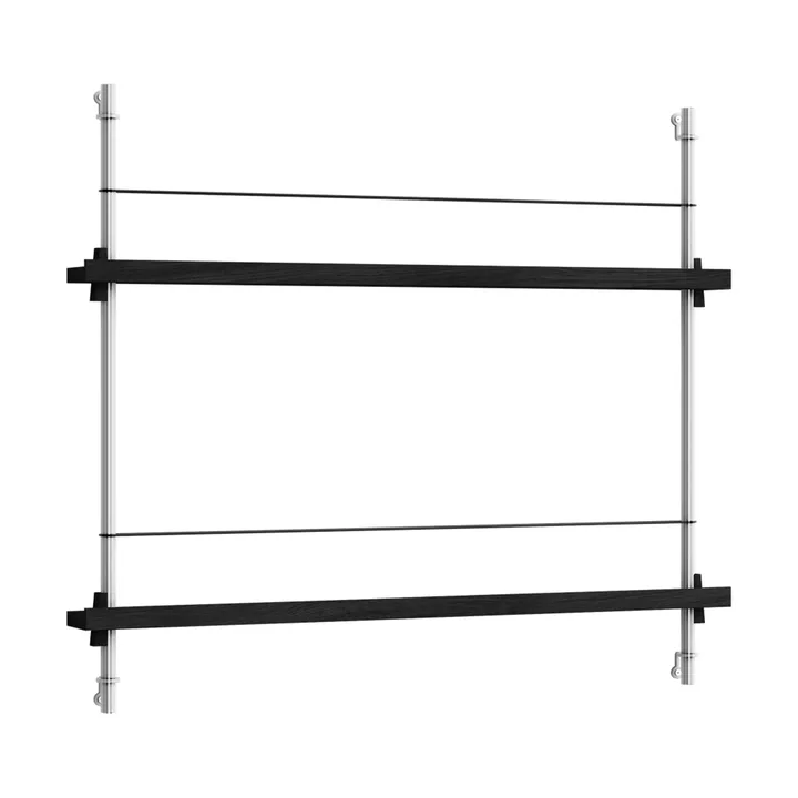Magazine Shelving avisstativ - Svart-rustfritt stål, 85x65x7 cm, MS.65.1 - MOEBE