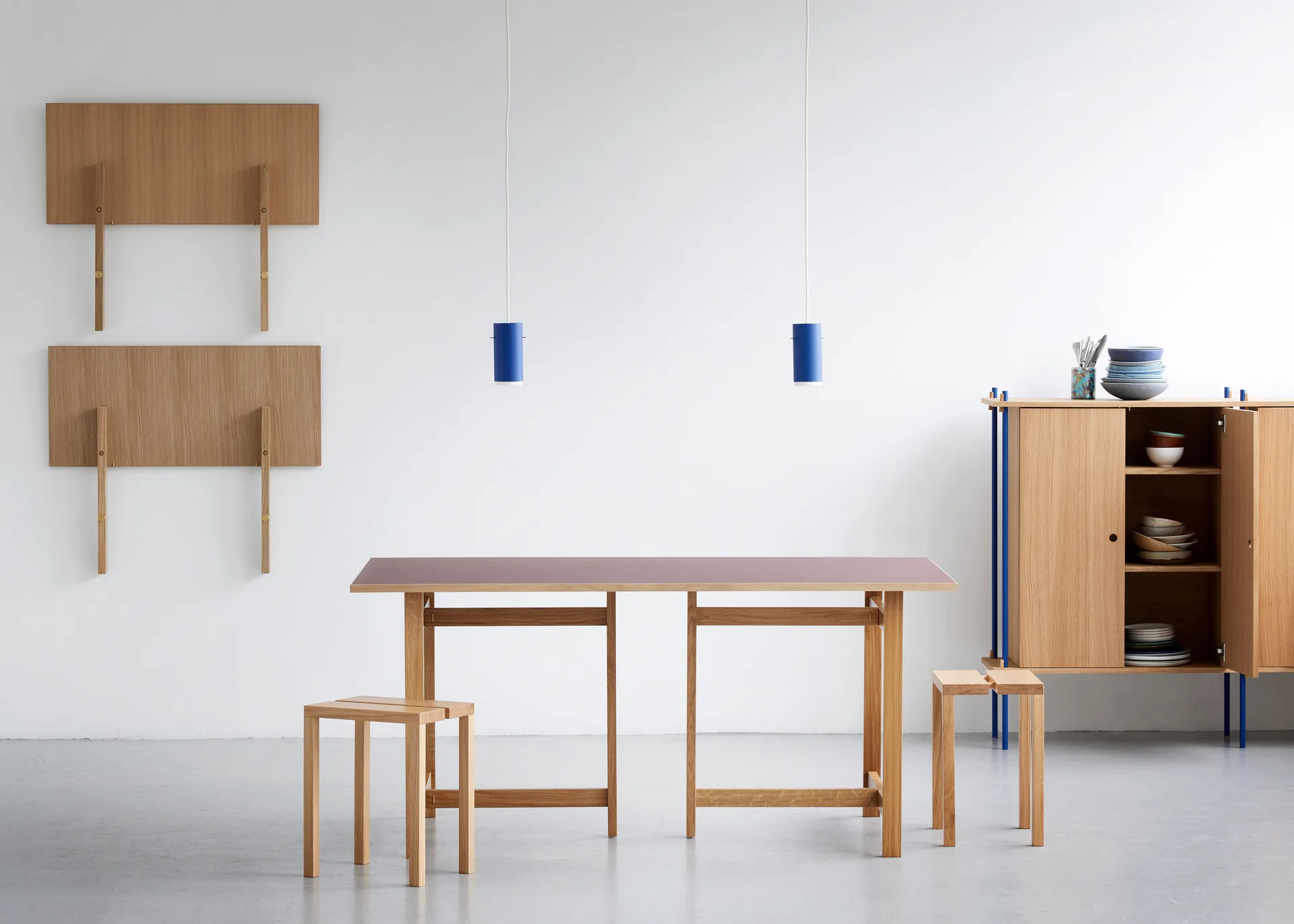 Moebe Rektangulært spisebord, Burgundy, 160x90 cm MOEBE