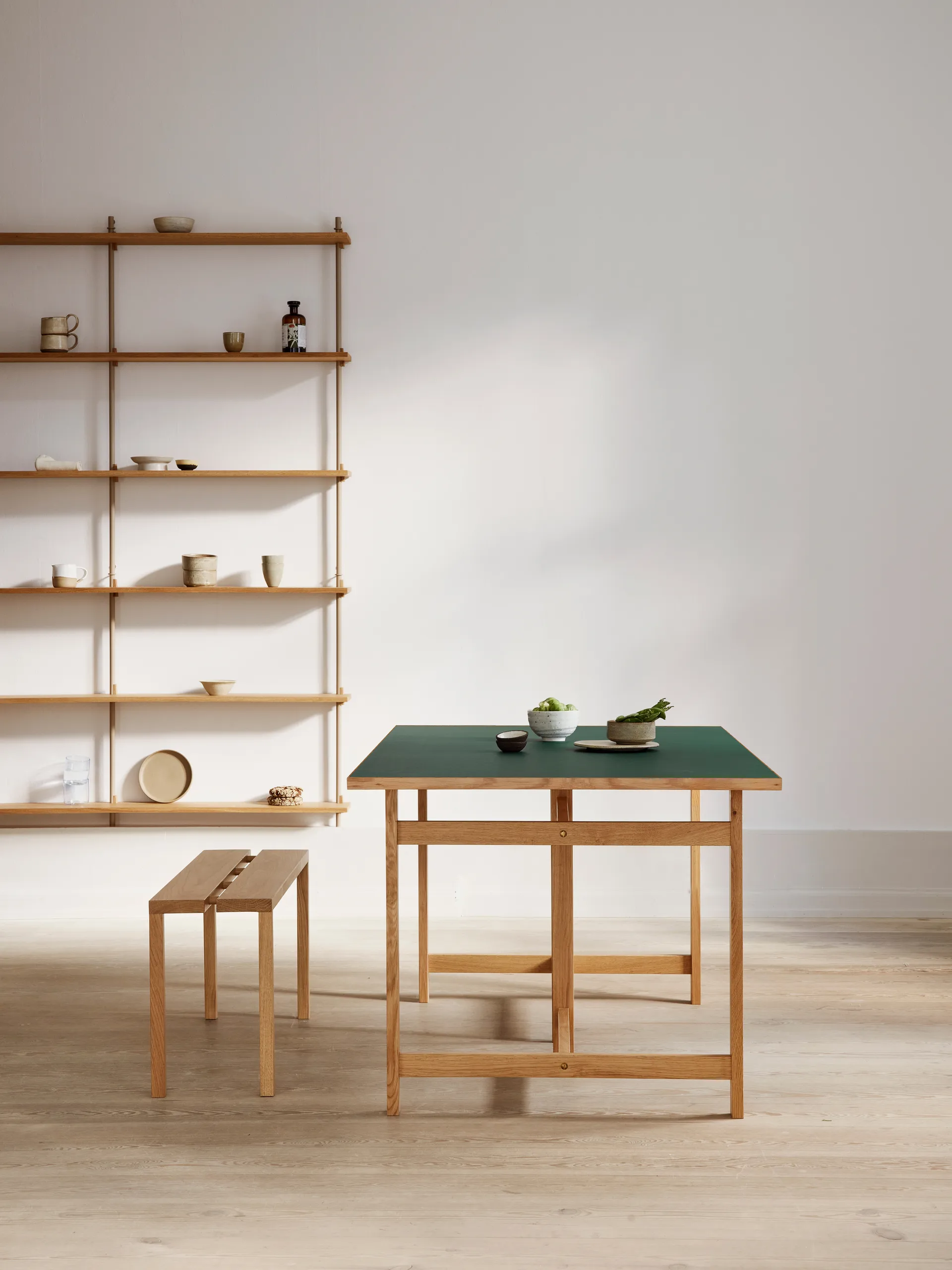 Moebe Rektangulært spisebord, Green, 160x90 cm MOEBE