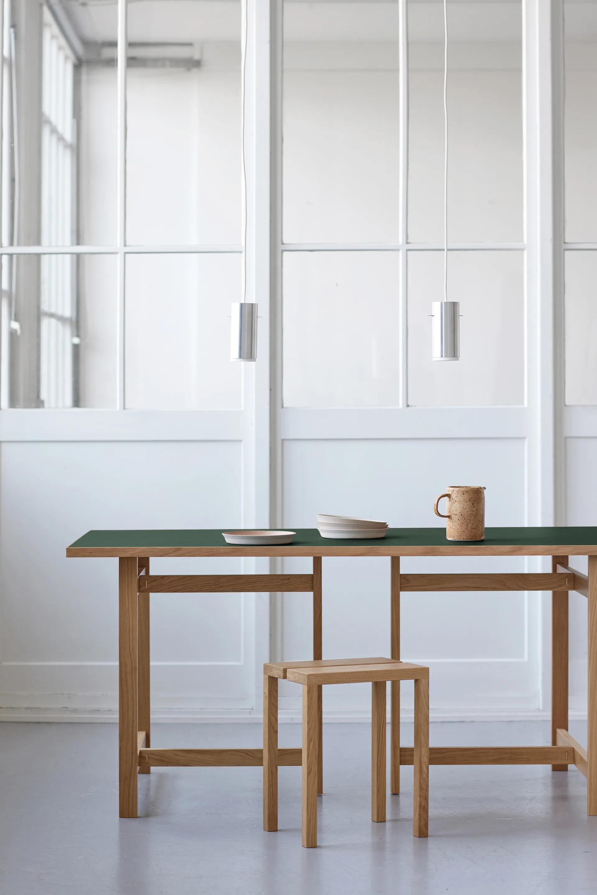 Moebe Rektangulært spisebord, Green, 220x90 cm MOEBE