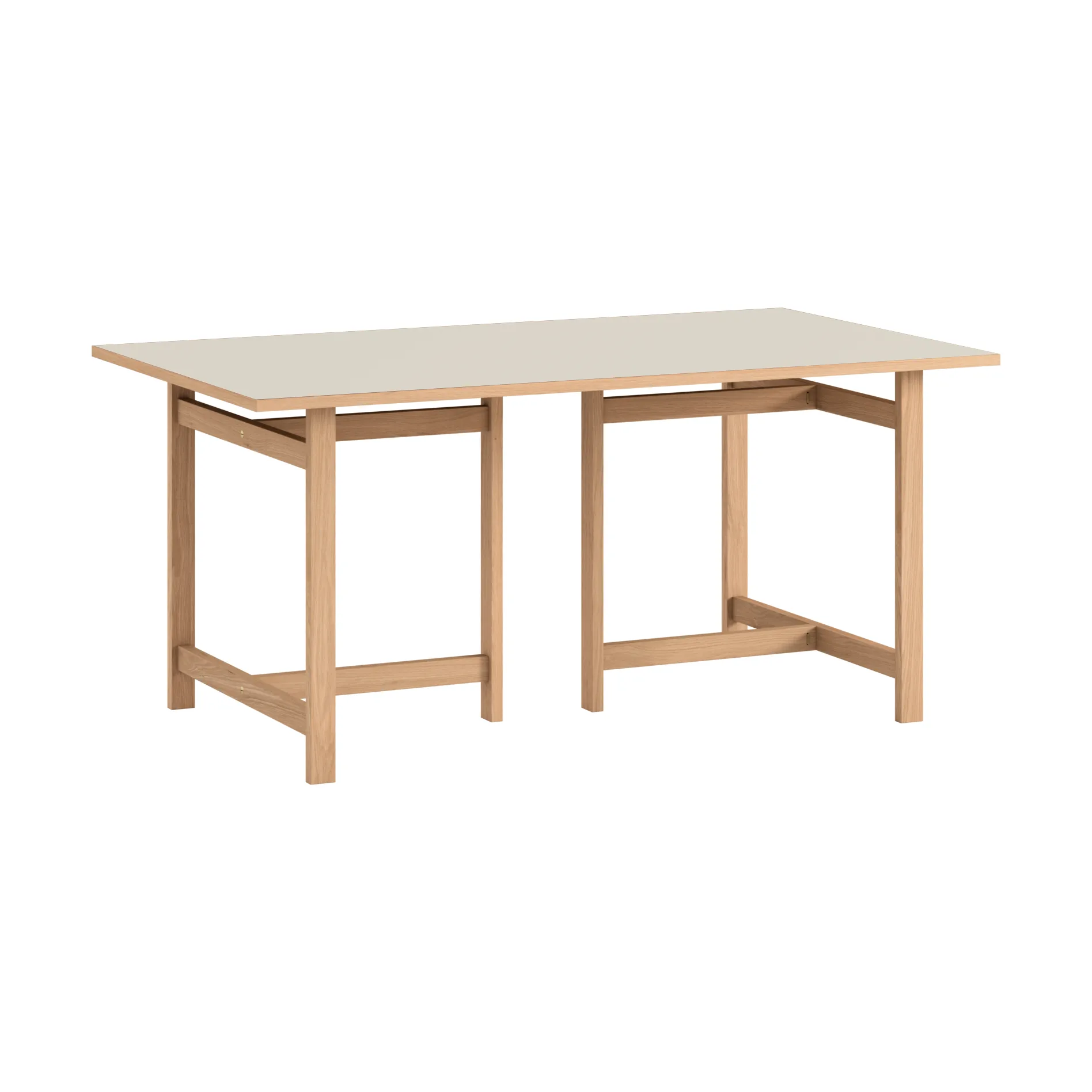 Moebe Rektangulært spisebord, Light grey, 160x90 cm MOEBE