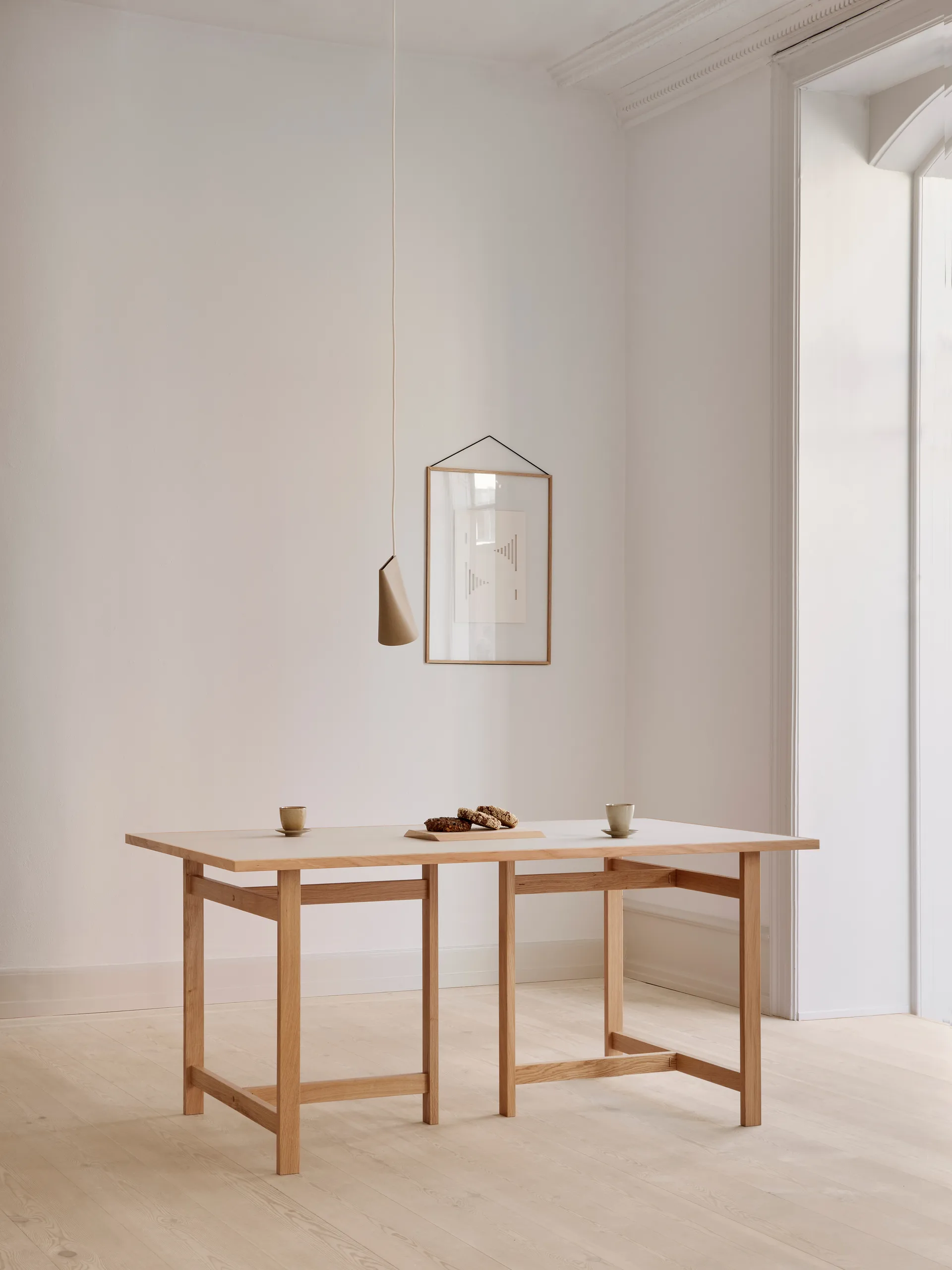 Moebe Rektangulært spisebord, Light grey, 220x90 cm MOEBE