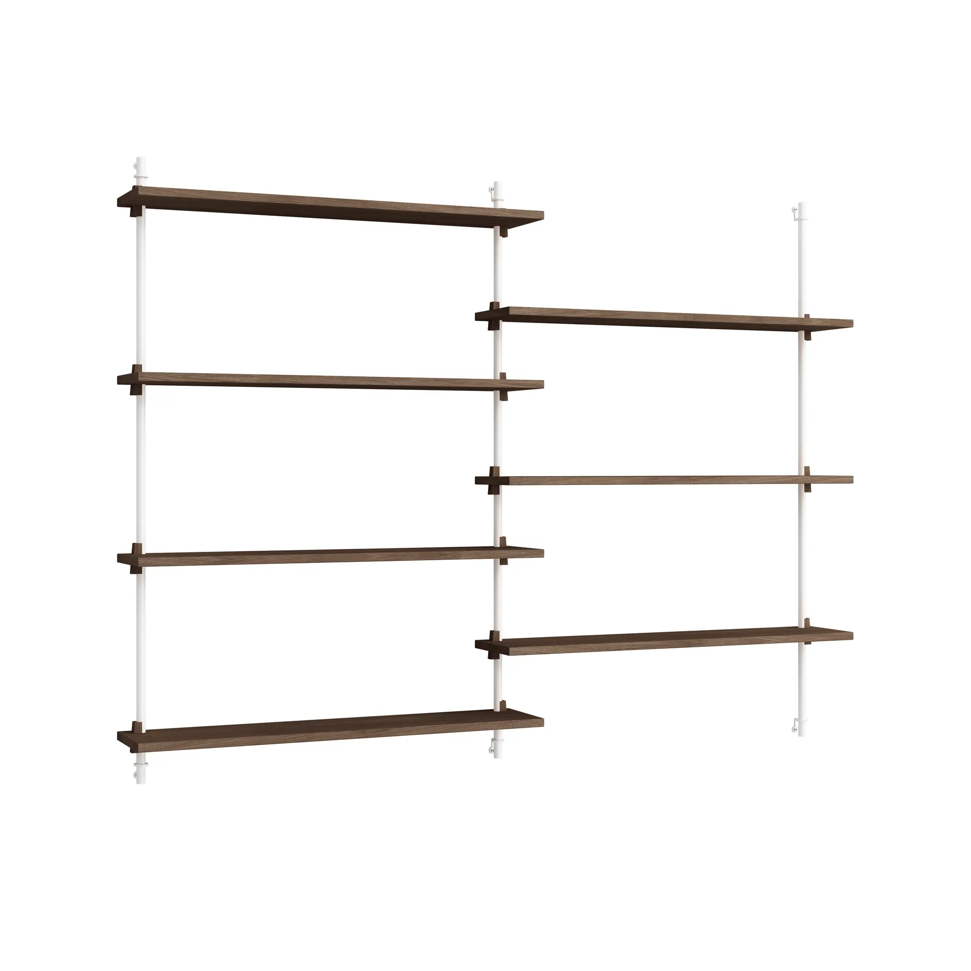 Moebe wall shelving ws.115.2, Røkt eik-hvit MOEBE