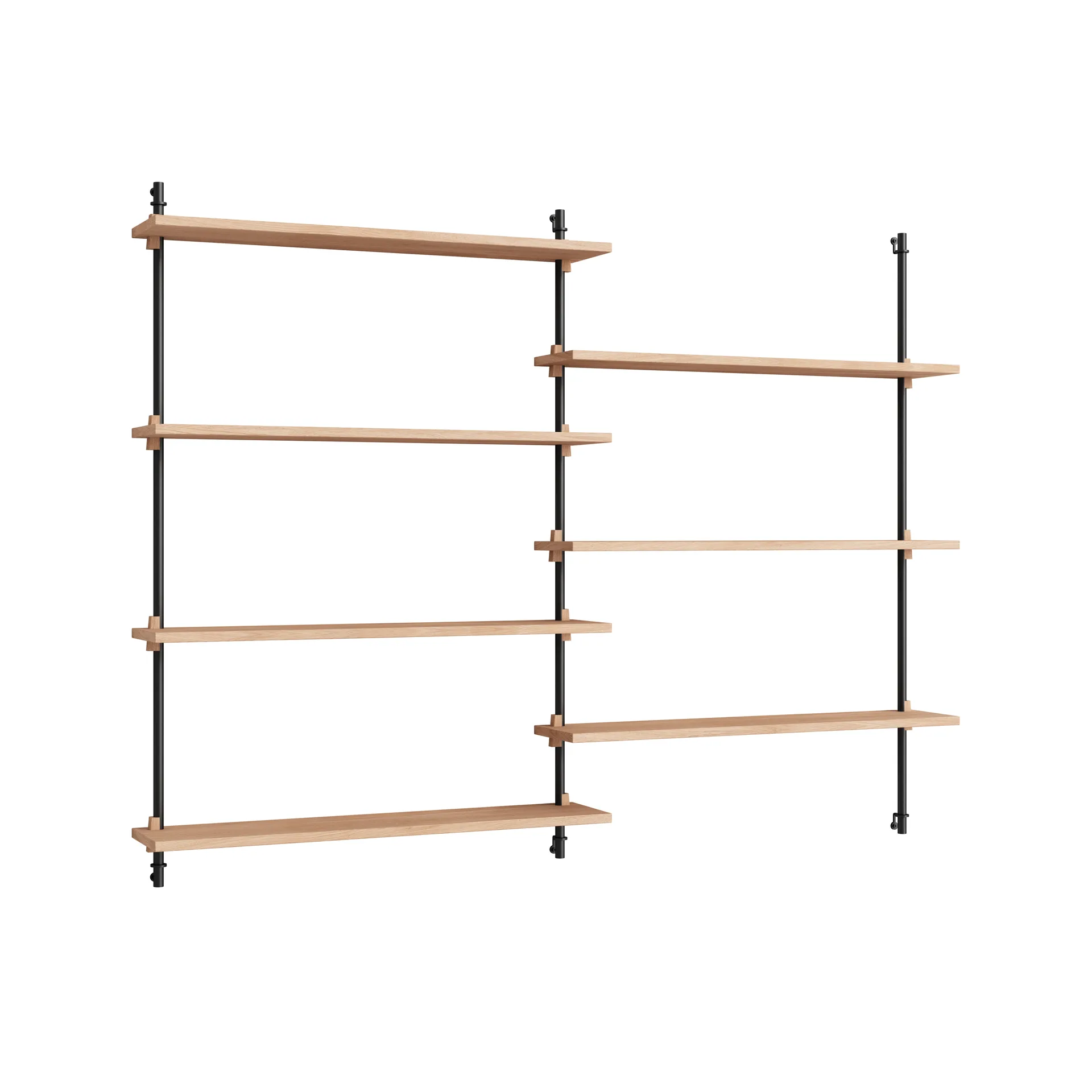 Moebe wall shelving ws.115.2.B, Eik-svart MOEBE