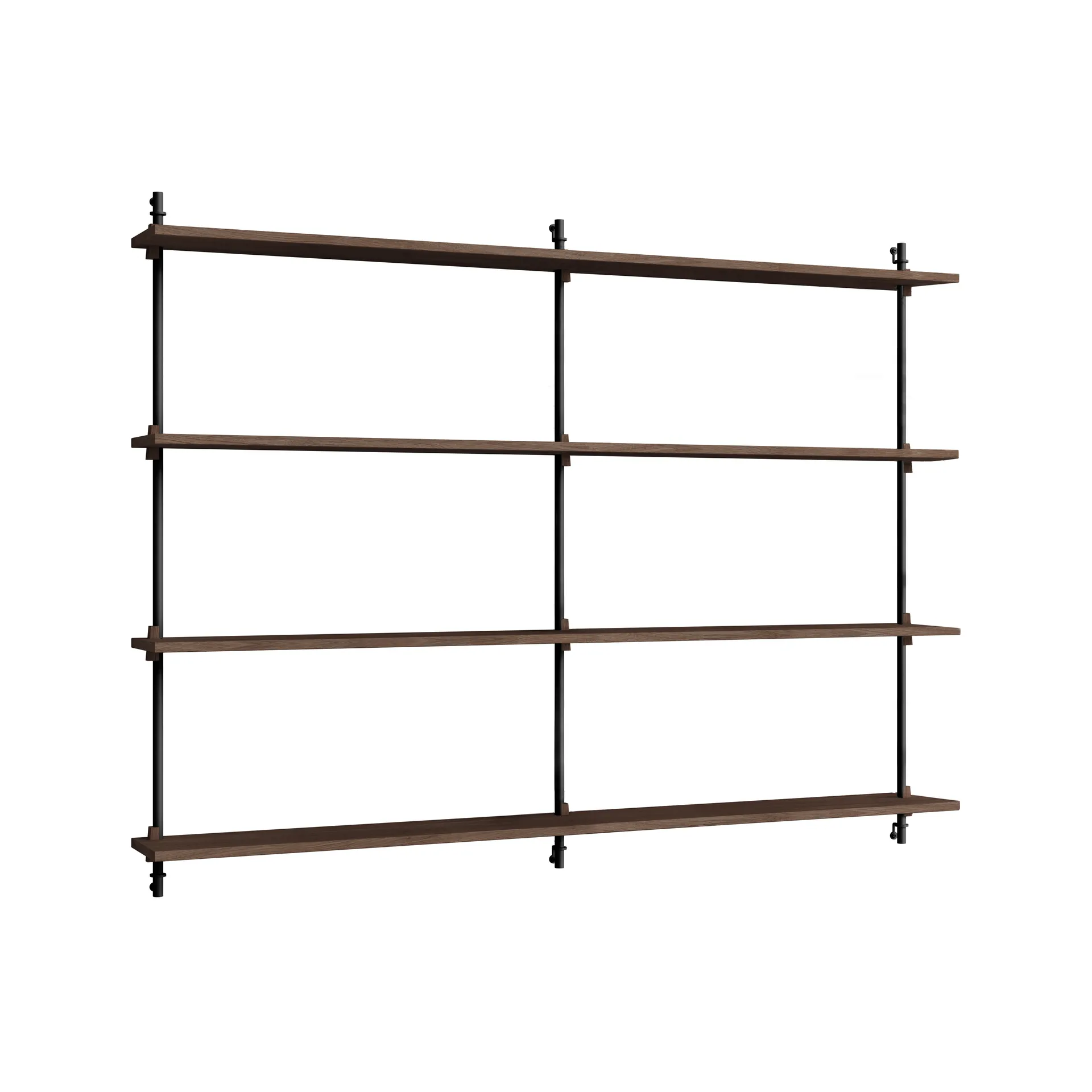 Moebe wall shelving ws.115.2.B, Røkt eik-svart MOEBE