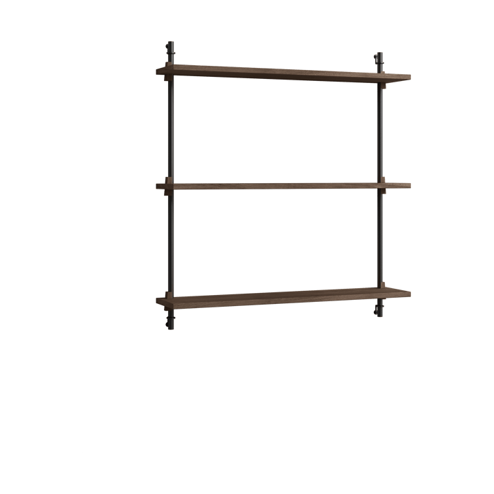 Moebe wall shelving ws.85.1 - Røkt eik-svart - MOEBE