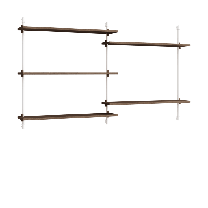 Moebe wall shelving ws.85.2.B - Røkt eik-hvit - MOEBE