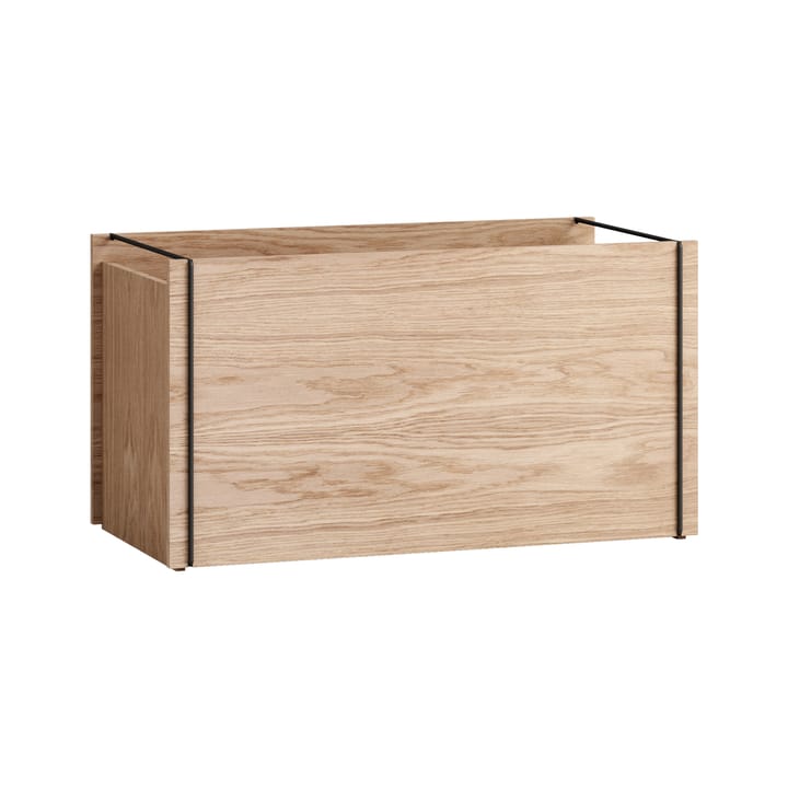 Oppbevaringsboks eik 33 x 60 cm - Wood, black - MOEBE