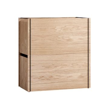 Oppbevaringsboks eik 33 x 60 cm - Wood, black - MOEBE