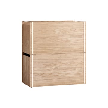 Oppbevaringsboks eik 33 x 60 cm - Wood, white - MOEBE