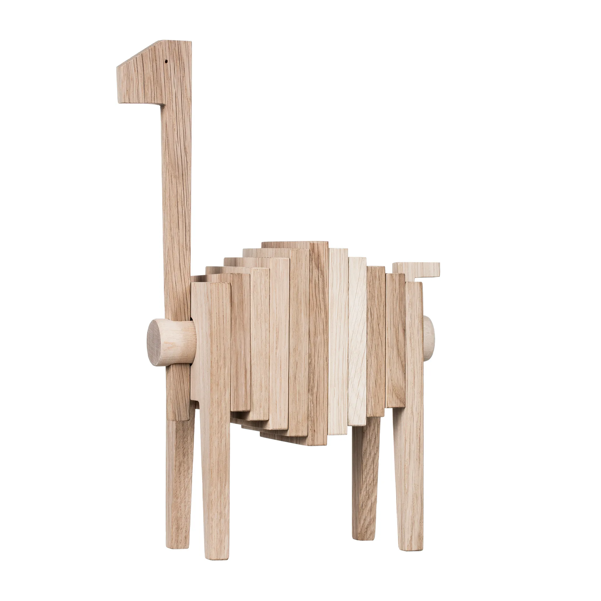 Polygrif skulptur i eik 21 x 32 cm, Wood, black MOEBE