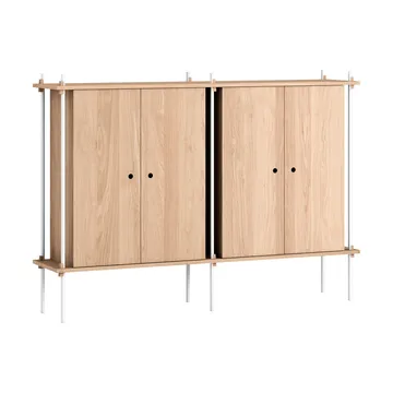 Shelving System Cabinet skap - Eik-white, 163x115x35 cm, S.115.2.E - MOEBE