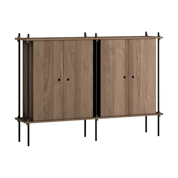 Shelving System Cabinet skap - Røkt eik-black, 163x115x35 cm, S.115.2.E - MOEBE
