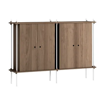 Shelving System Cabinet skap - Røkt eik-white, 163x115x35 cm S.115.2.E - MOEBE