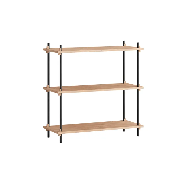 Shelving System classic hylle - Eik-black, 86x85x35 cm, S.85.1.A - MOEBE