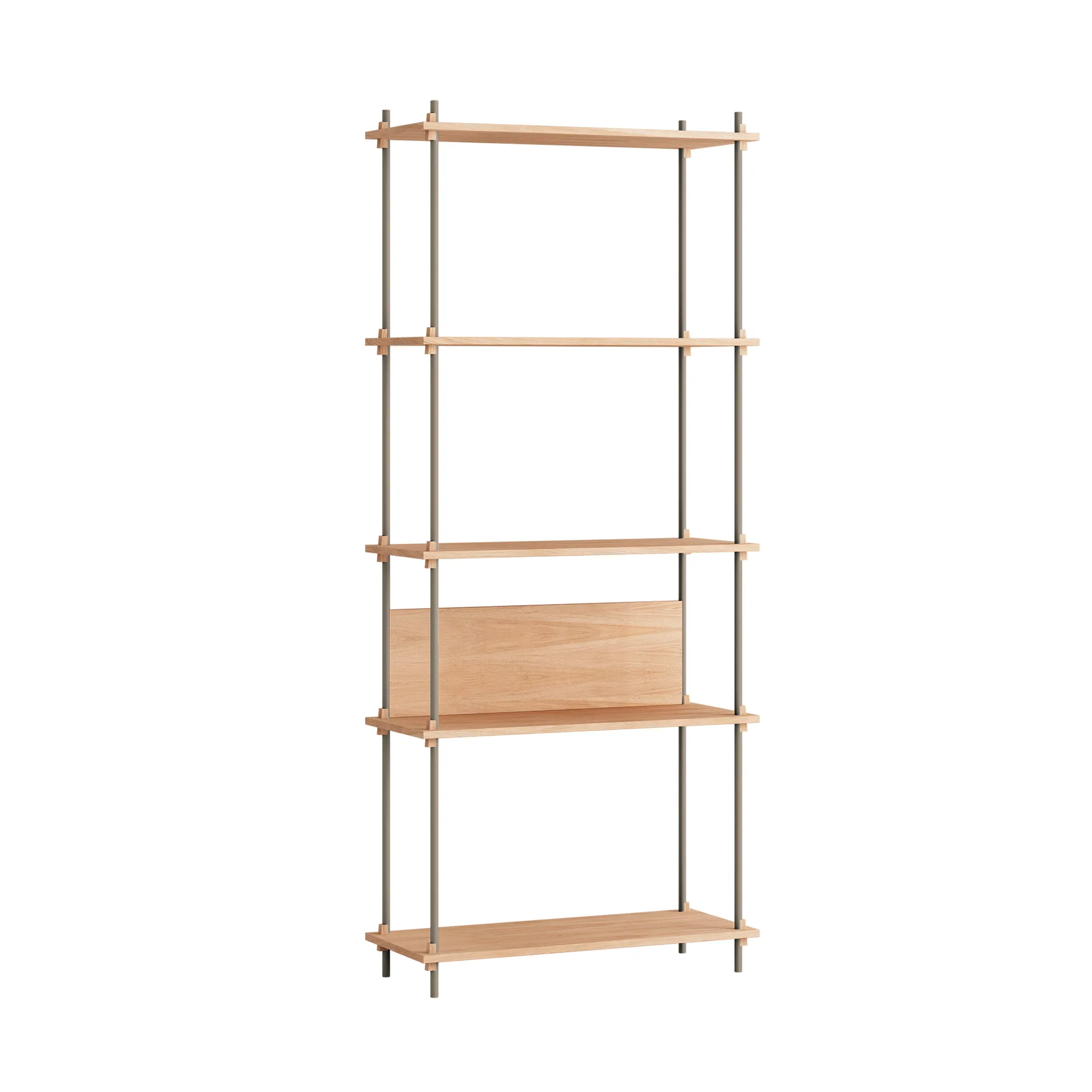 Shelving System classic hylle, Eik-warm grey, 86x200x35 cm, S.200.1.A MOEBE