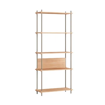 Shelving System classic hylle - Eik-warm grey, 86x200x35 cm, S.200.1.A - MOEBE