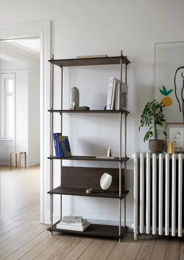Shelving System classic hylle - Eik-warm grey, 86x200x35 cm, S.200.1.A - MOEBE
