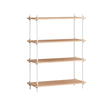 Shelving System classic hylle - Eik-white, 86x115x35 cm, S.115.1.A - MOEBE