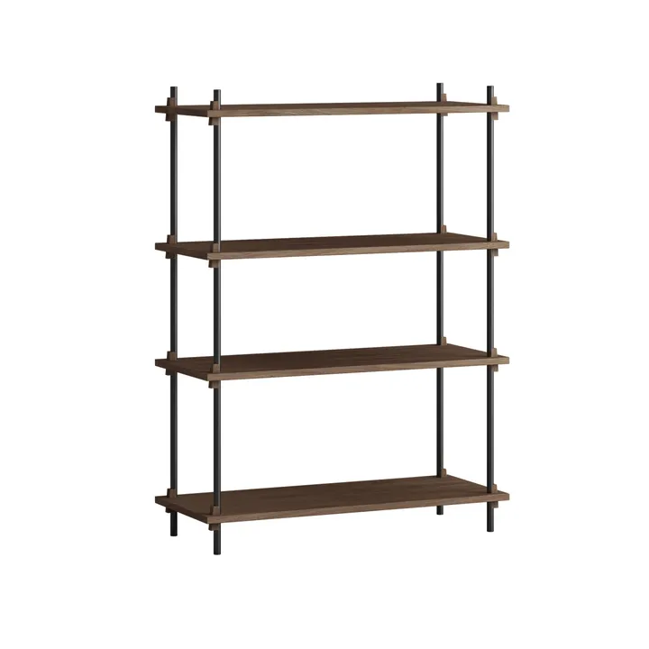 Shelving System classic hylle - Røkt eik-black, 86x115x35 cm, S.115.1.A - MOEBE