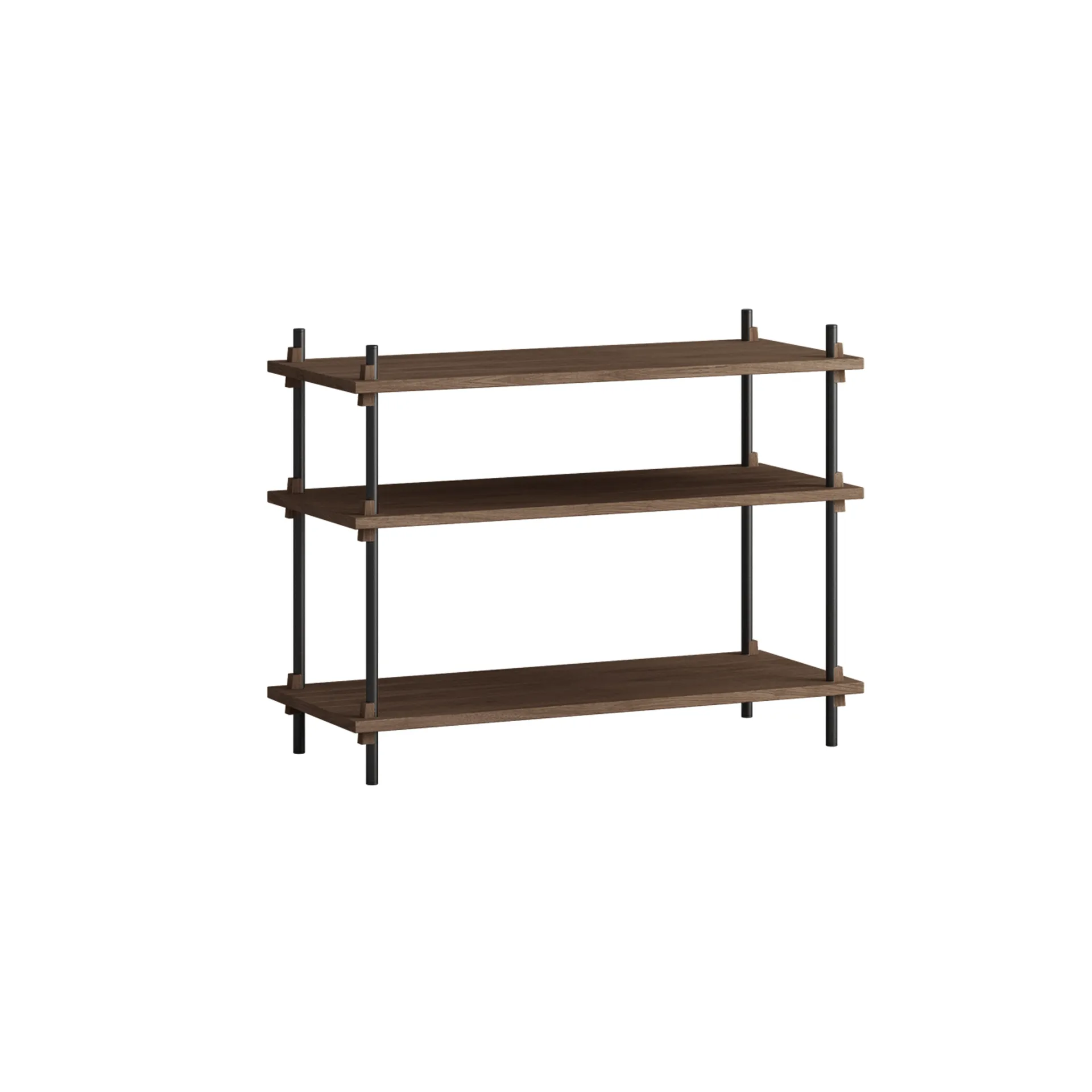 Shelving System classic hylle, Røkt eik-black, 86x65x35 cm, S.65.1.A MOEBE