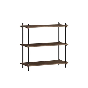 Shelving System classic hylle - Røkt eik-black, 86x85x35 cm, S.85.1.A - MOEBE