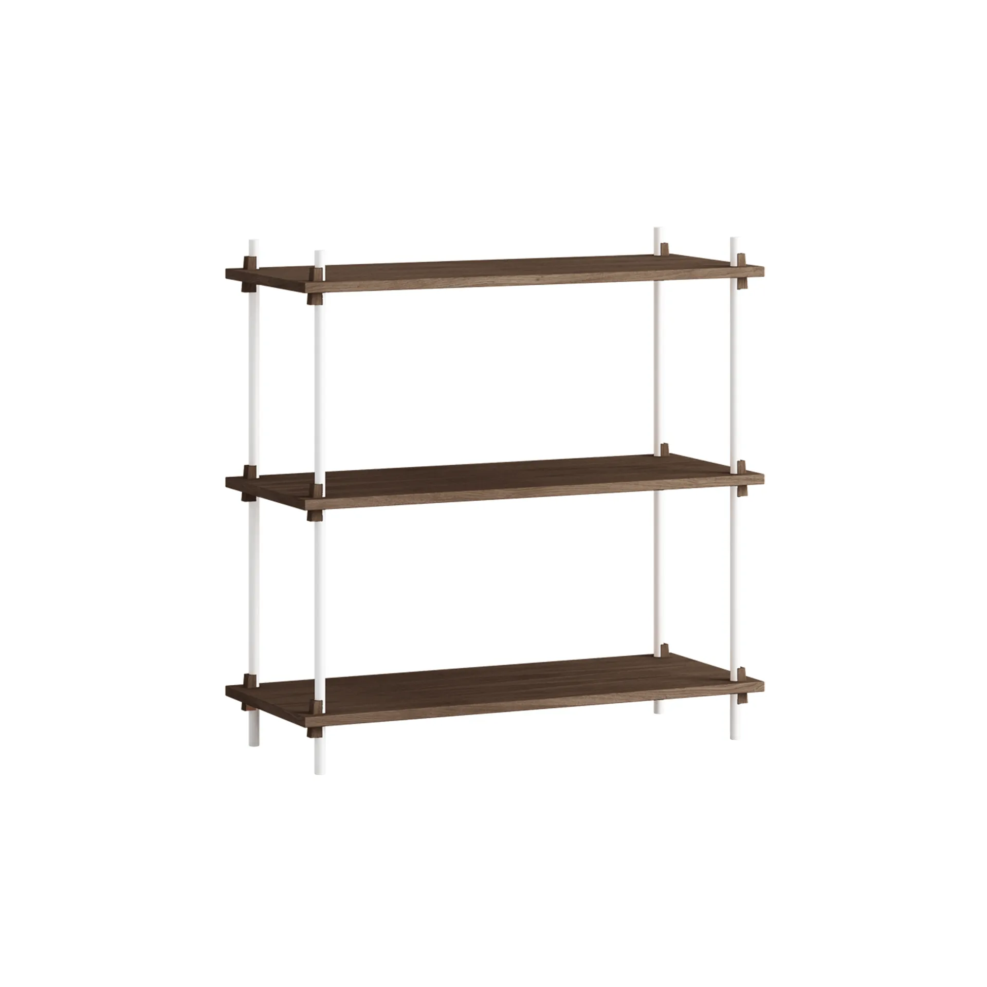 Shelving System classic hylle, Røkt eik-white, 86x85x35 cm, S.85.1.A MOEBE