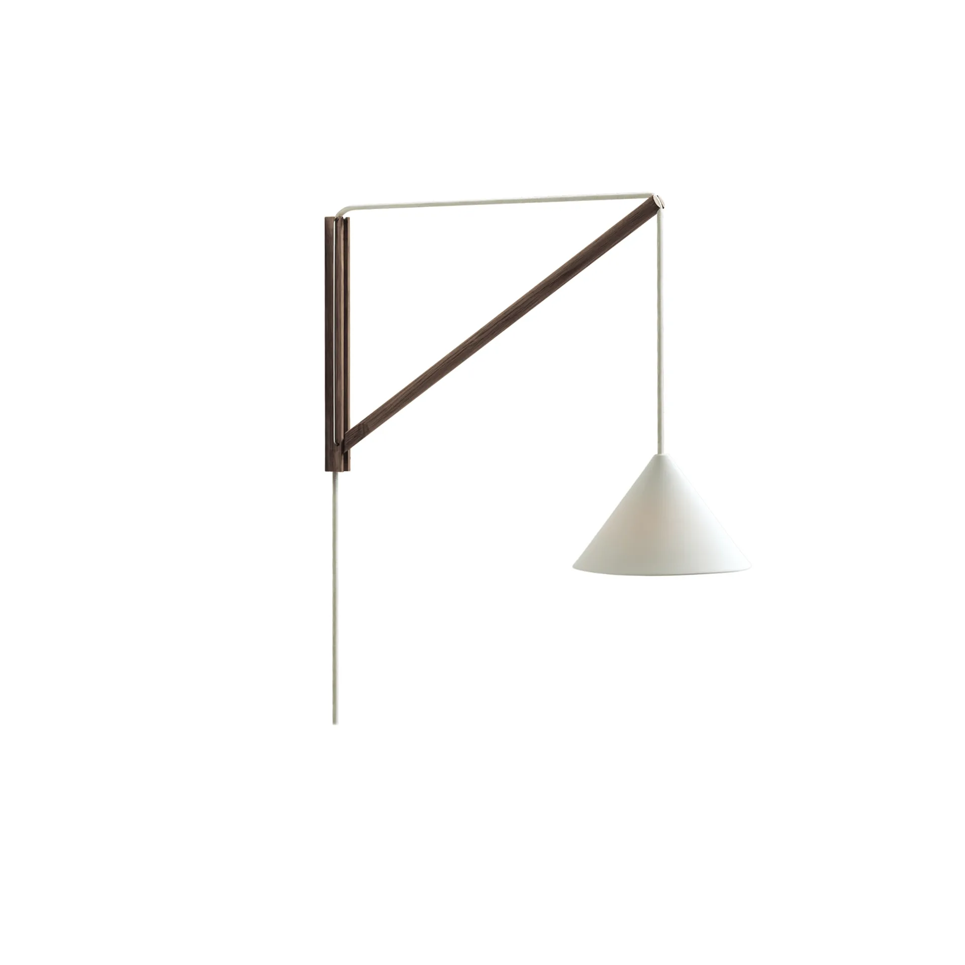 Suspended Wall Lamp, Røkt eik-hvit MOEBE