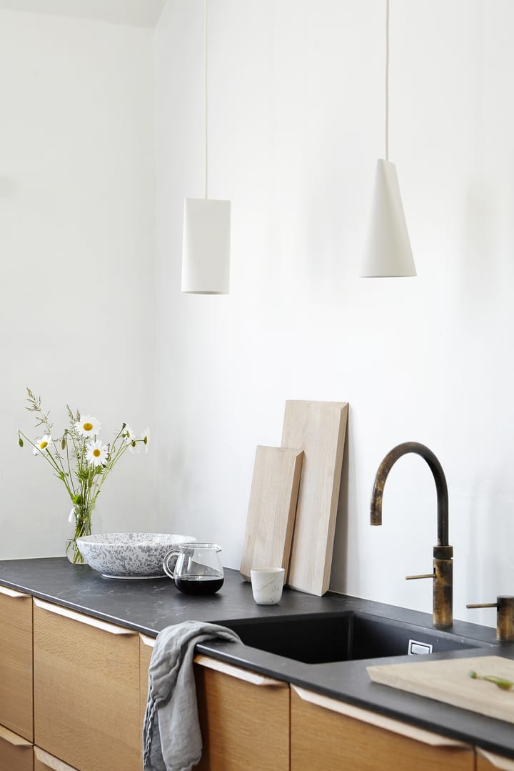Taklampe keramikk 11,2 x 22 cm, White  MOEBE