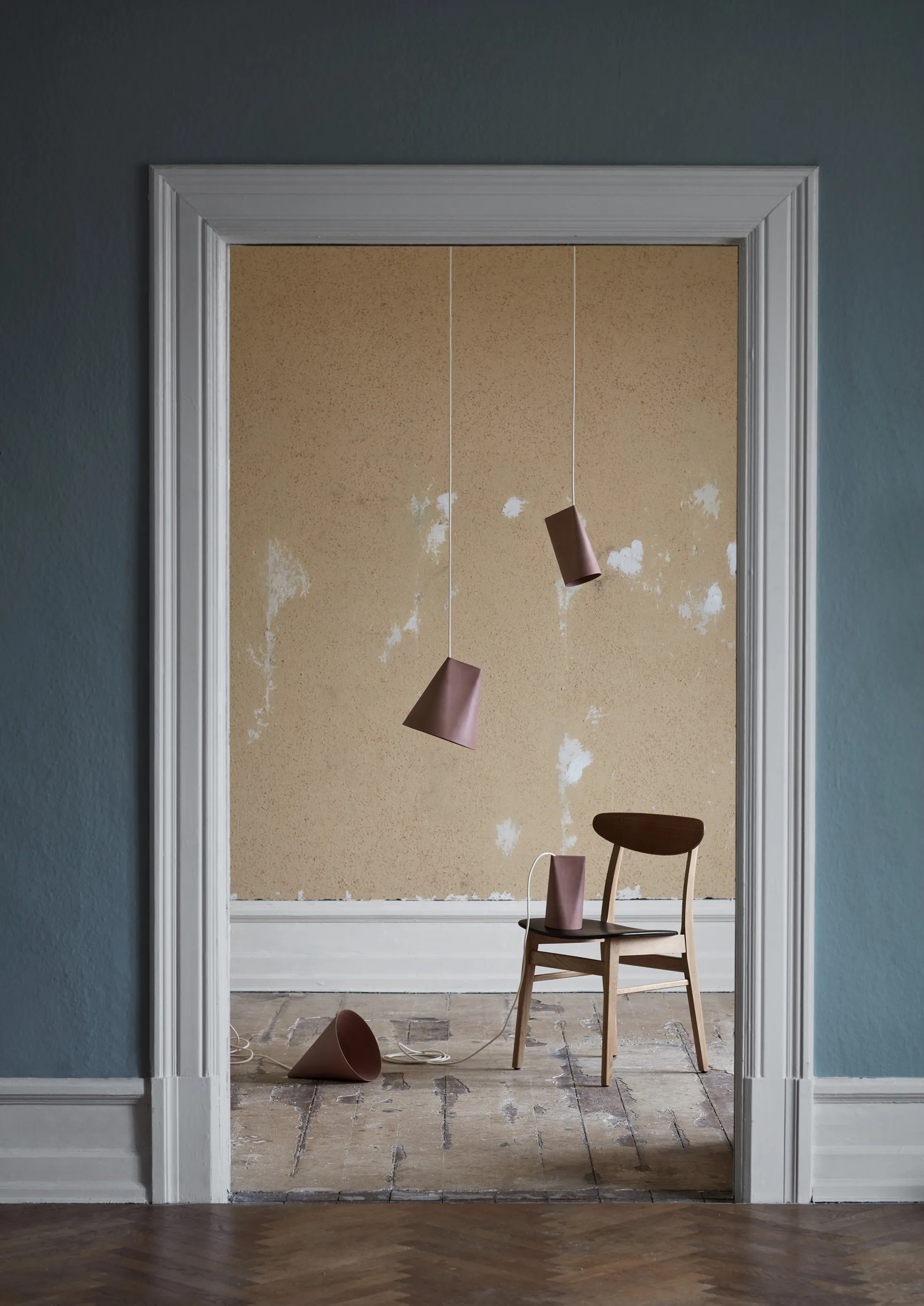 Taklampe keramikk 23 x 23,5 cm, Terra Cotta, Wood MOEBE