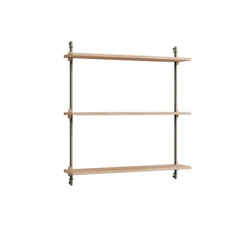 Wall Shelving vegghylle - Eik-warm grey, 92x85x17,5 cm, WS.85.1 - MOEBE