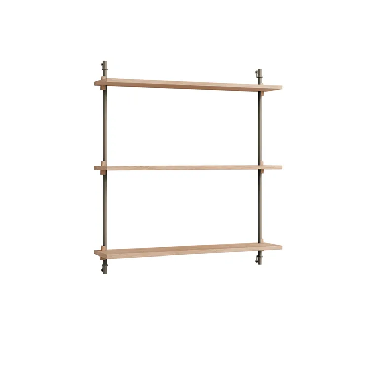 Wall Shelving vegghylle - Eik-warm grey, 92x85x17,5 cm, WS.85.1 - MOEBE