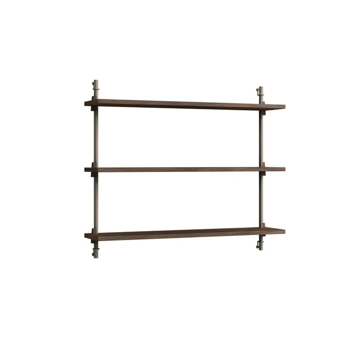 Wall Shelving vegghylle - Røkt eik-warm grey, 92×65×17,5 cm, WS.65.1 - MOEBE