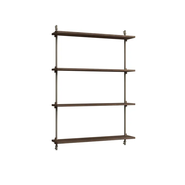 Wall Shelving vegghylle - Røkt eik-warm grey, 92x115x17,5 cm, WS.115.1 - MOEBE