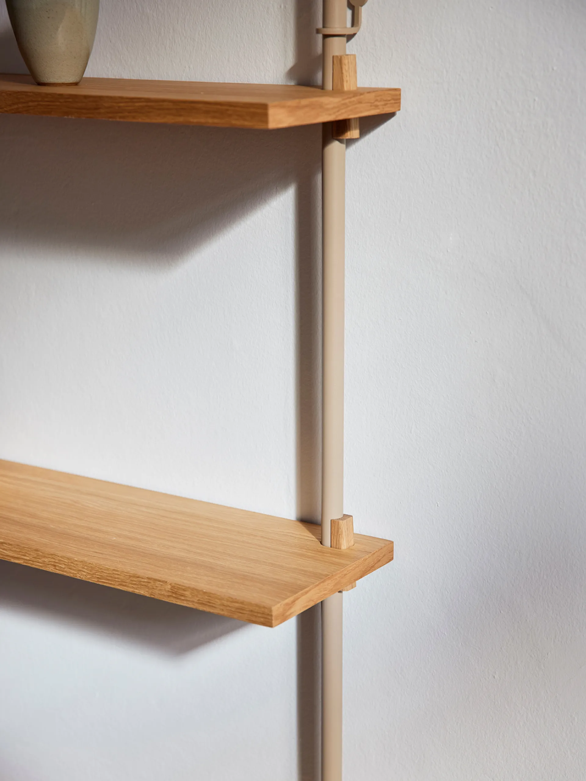 Wall Shelving vegghylle, Røkt eik-warm grey, 92x115x17,5 cm, WS.115.1 MOEBE